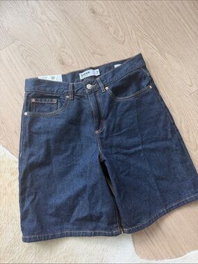 Garage Dark Blue Denim Bermuda Shorts
